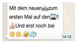 Ausschnitt aus einem Whatsapp-Chat Ausschnitt aus einem Whatsapp-Chat