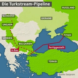 Karte der Pipeline. Karte der Pipeline.