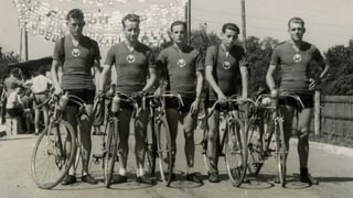 Die Renngruppe des Veloclubs Rothenburg im Jahre 1949