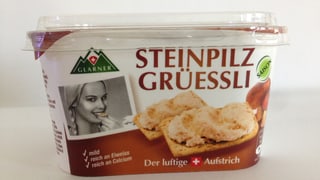 Verpackung Steinpilz-Grüessli. Verpackung Steinpilz-Grüessli.