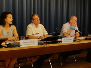 Medienkonferenz der Aargauer Regierung zum Rücktritt von F. Roth.