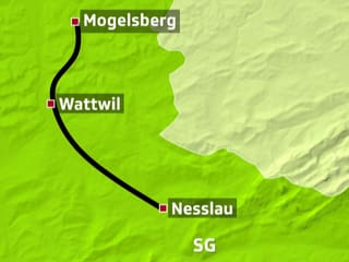 Kartenausschnitt Toggenburg.