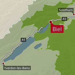 Autobahn zwischen Solothurn und Neuenburg