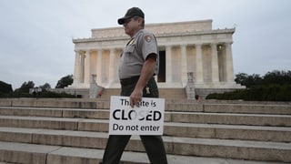 Während des Shutdowns in den USA bleibt auch das Lincoln Memorial geschlossen.
