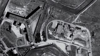 Luftansicht des Militärgefängnisses von Saydnaya.