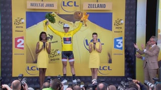 Fabian Cancellara im Gelben Trikot.  