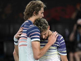 Zverev gratuliert Thiem zum Sieg: Halbfinal bei den Australian Open 2020.