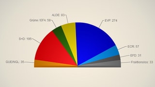 Halbkreis mit farbigen Segmenten gemäss der Fraktionsstärke im EU-Parlament