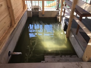 Zählbecken für Fische im Kraftwerk Eglisau Zählbecken für Fische im Kraftwerk Eglisau