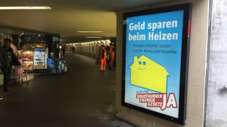 Plakat "Geld sparen beim Heizen"