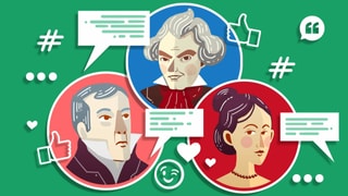 Illustration von Beethoven, Marie Bigot und Paul Bigot