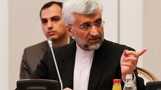 Der iranische Atom-Unterhändler, Saeed Jalili, während der Konferenz in Almaty. 