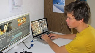 Marc Welschinger an seinem Arbeitsplatz.
