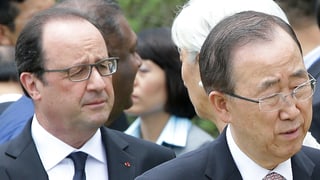 François Hollande (l.) und Ban Ki Moon.