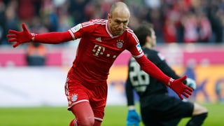 Bayerns Arjen Robben erzielte beim 2:1-Sieg gegen Braunschweig beide Treffer.