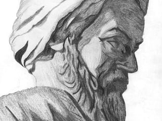 Zeichnung eines Philosophen mit Turban. 