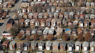 Häuser in US-Wohngebiet.