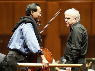 Yo-Yo Ma zusammen mit Slatkin Yo-Yo Ma zusammen mit Slatkin