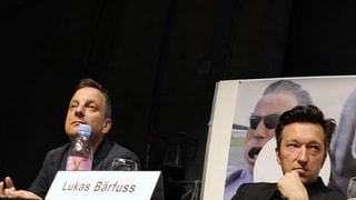 Intendantin Barbara Frey neben den Autoren Thomas Jonigk und Lukas Baerfuss Intendantin Barbara Frey neben den Autoren Thomas Jonigk und Lukas Baerfuss