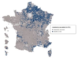 Karte von Frankreich.