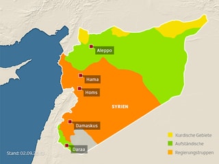 Karte von Syrien.