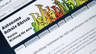 Der Screen eines Tablets, auf dem die Website www.bildung-fuer-alle.ch aufgerufen wurde
