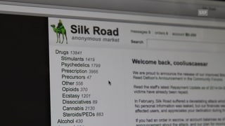 Ein Bild der Drogen-Plattform The Silk Road im Darknet. Ein Bild der Drogen-Plattform The Silk Road im Darknet.