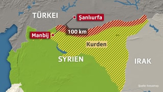 Karte von Syrien und der Türkei Karte von Syrien und der Türkei