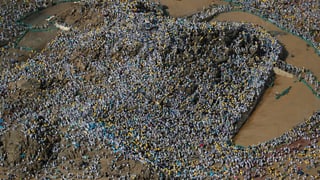 Pilger in der Arafat-Ebene