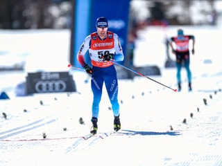 Dario Cologna im Rennen in Cogne.