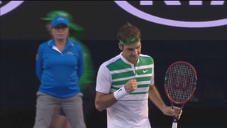 Federer jubelt über Sieg 