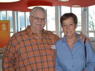 Walter Graf mit Ehefrau Ruth im Studio von Radio SRF 1.