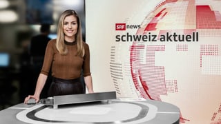 Moderatorin Katharina Locher im Studio Moderatorin Katharina Locher im Studio