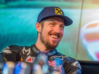 Marcel Hirscher an einer Medienkonferenz Marcel Hirscher an einer Medienkonferenz