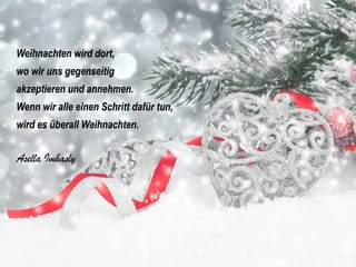 Ein Gedicht auf einem Bild mit einem silbrigen Herz.