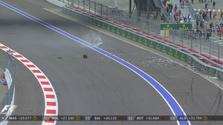 Heftiger Crash von Grosjean.