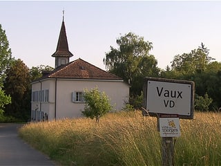 Die Ortstafel von Vaux.