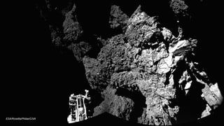 Zerklüftete Oberfläche des Komenten «67P».