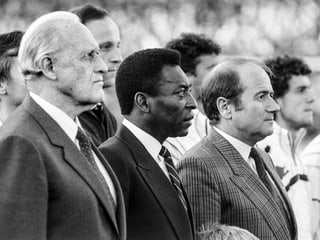 Sepp Blatter mit Pelé und João Havelange