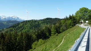 Visualisierung des Windparkprojekts in Oberegg.
