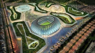 Modell eines Fussballstadions 2022. Modell eines Fussballstadions 2022.