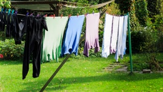 Im Freien aufgehängte Wäsche Im Freien aufgehängte Wäsche