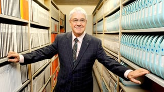 Claude Nobs in seinem «Bunker», dem Archiv des Montreux Jazz Festivals.