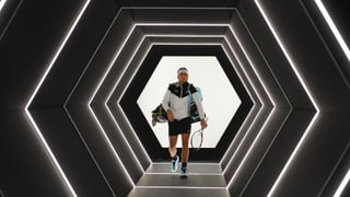 Rafael Nadal im Spielertunnel in Paris-Bercy.