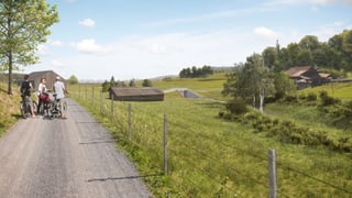 Visualisierung einer Bachverbauung. Visualisierung einer Bachverbauung.
