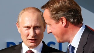 David Cameron und Wladimir Putin.