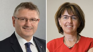 Fotocollage: Charles Juillard (SP) und Elisabeth Baume-Schneider (CVP) Fotocollage: Charles Juillard (SP) und Elisabeth Baume-Schneider (CVP)