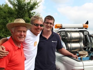Gruppenbild mit Fritz Reber, Reto Scherrer und Martin Meier.