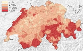 Radonkarte der Schweiz