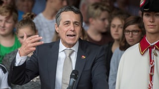 Der designierte Bundesrat Ignazio Cassis während einer Rede im Bahnhof Altdorf Ende September. Der designierte Bundesrat Ignazio Cassis während einer Rede im Bahnhof Altdorf Ende September.